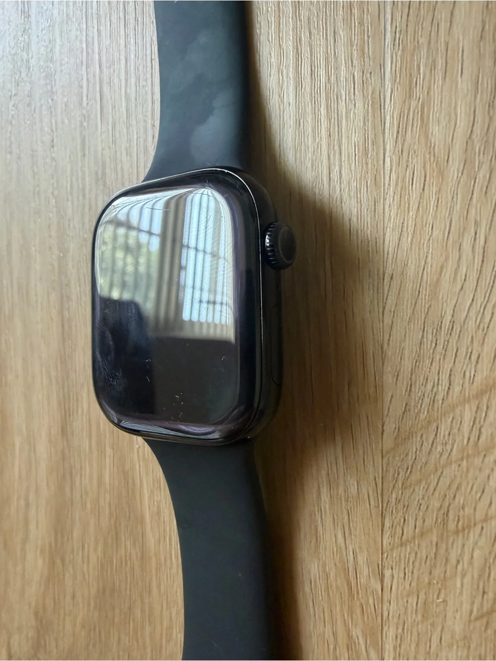 Apple Black Smartwatch with Black Silicone Band